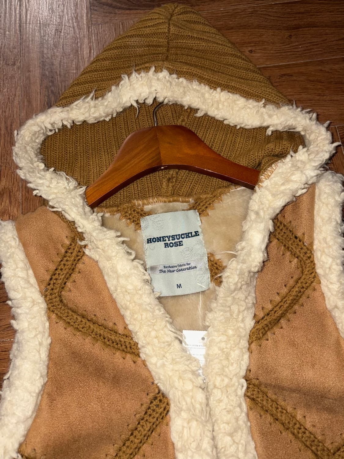 일본빈티지 퍼 후드 베스트 상품이미지7