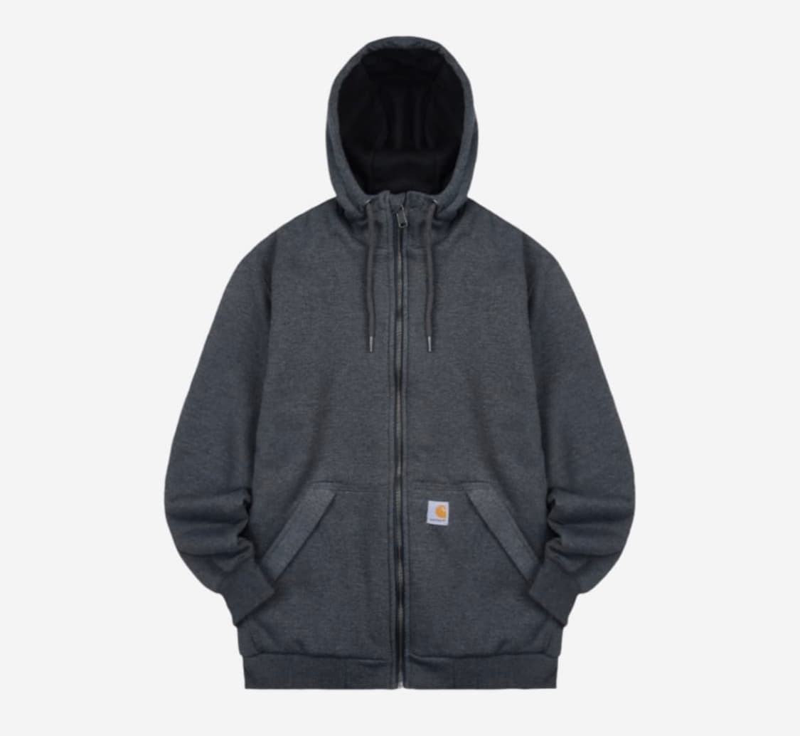 칼하트 레인 디펜더 루즈핏 미드웨이트 써멀 라인드 풀집레귤러 카본헤더 s 상품이미지1