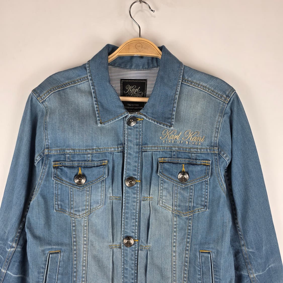 90'S 칼카니 Y2K  자수 데님자켓 상품이미지3