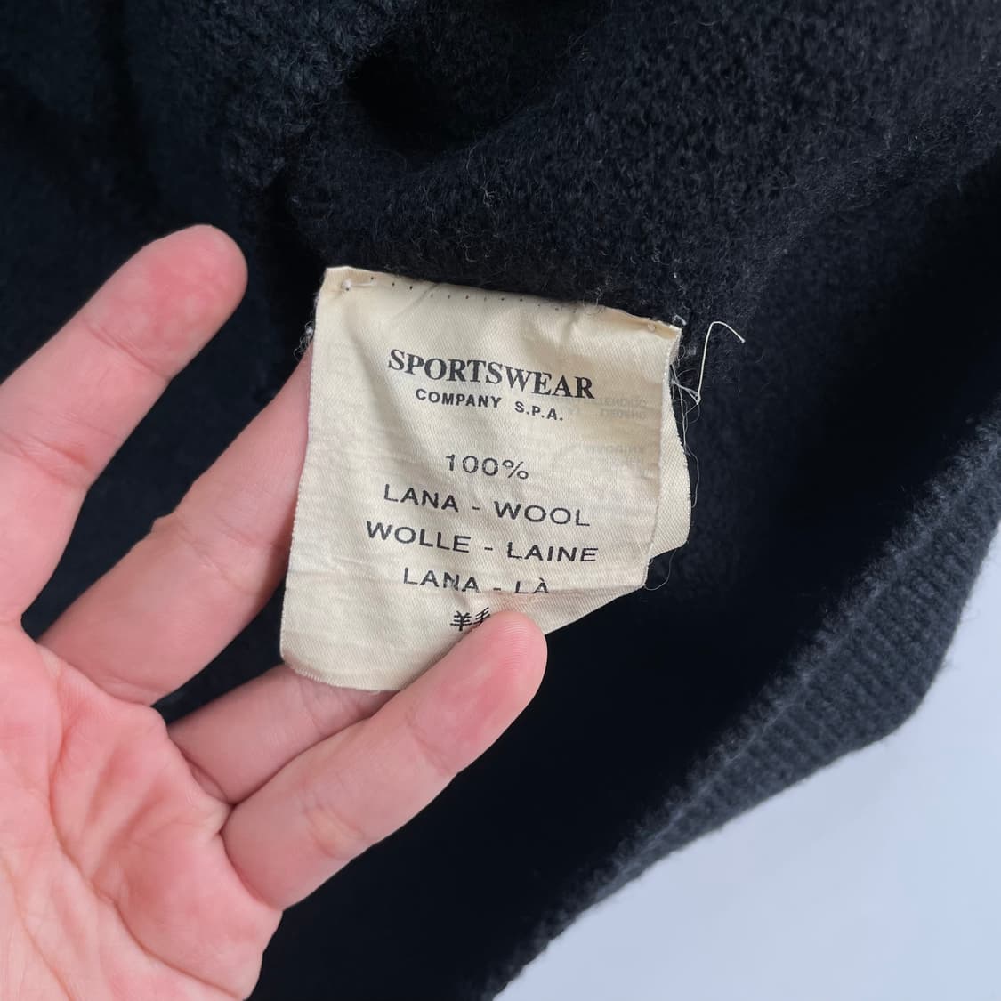 Stone Island  스톤아일랜드 90,s 와펜 헤비울 니트집업 상품이미지6