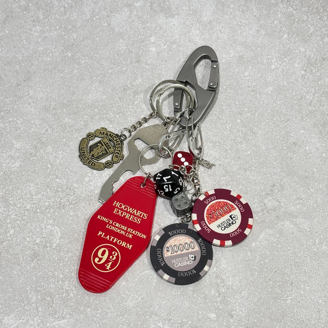 Oribell 맨유 호그와트 겜블칩 레드 키링 열쇠고리 상품이미지1