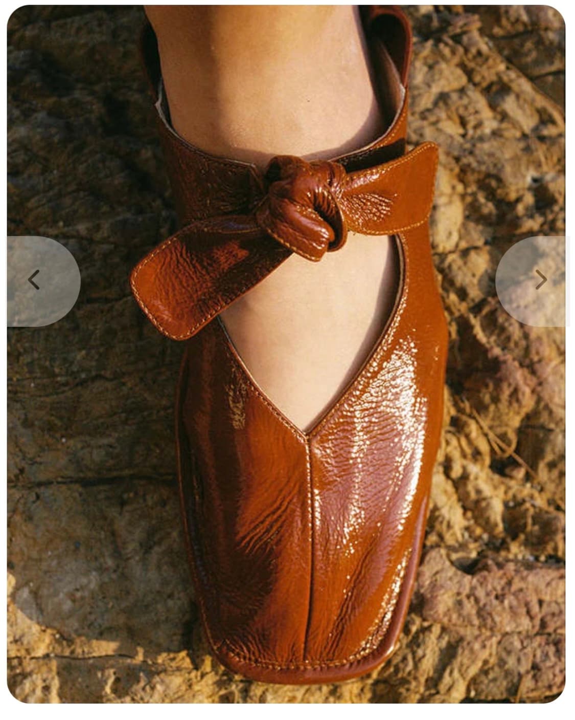 Hereu LLASADA CRINKLED GLOSSY - CHESTNUT 상품이미지1
