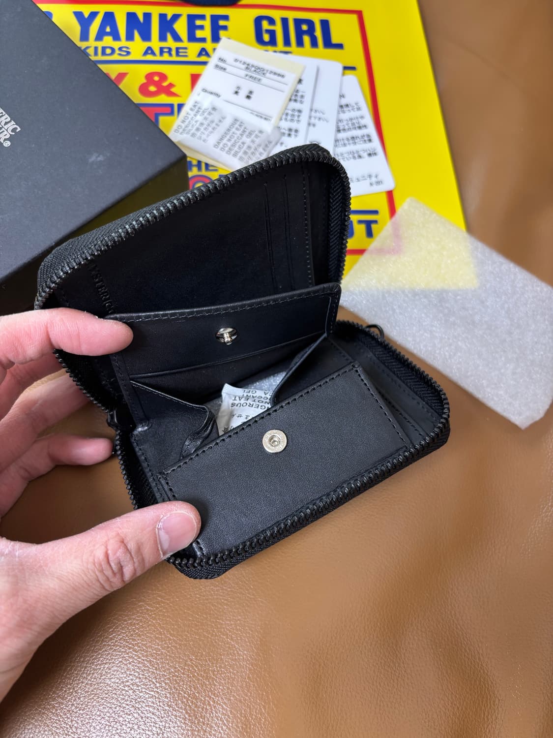 히스테릭글래머 스터드 라운드 월렛 지갑 블랙 상품이미지5