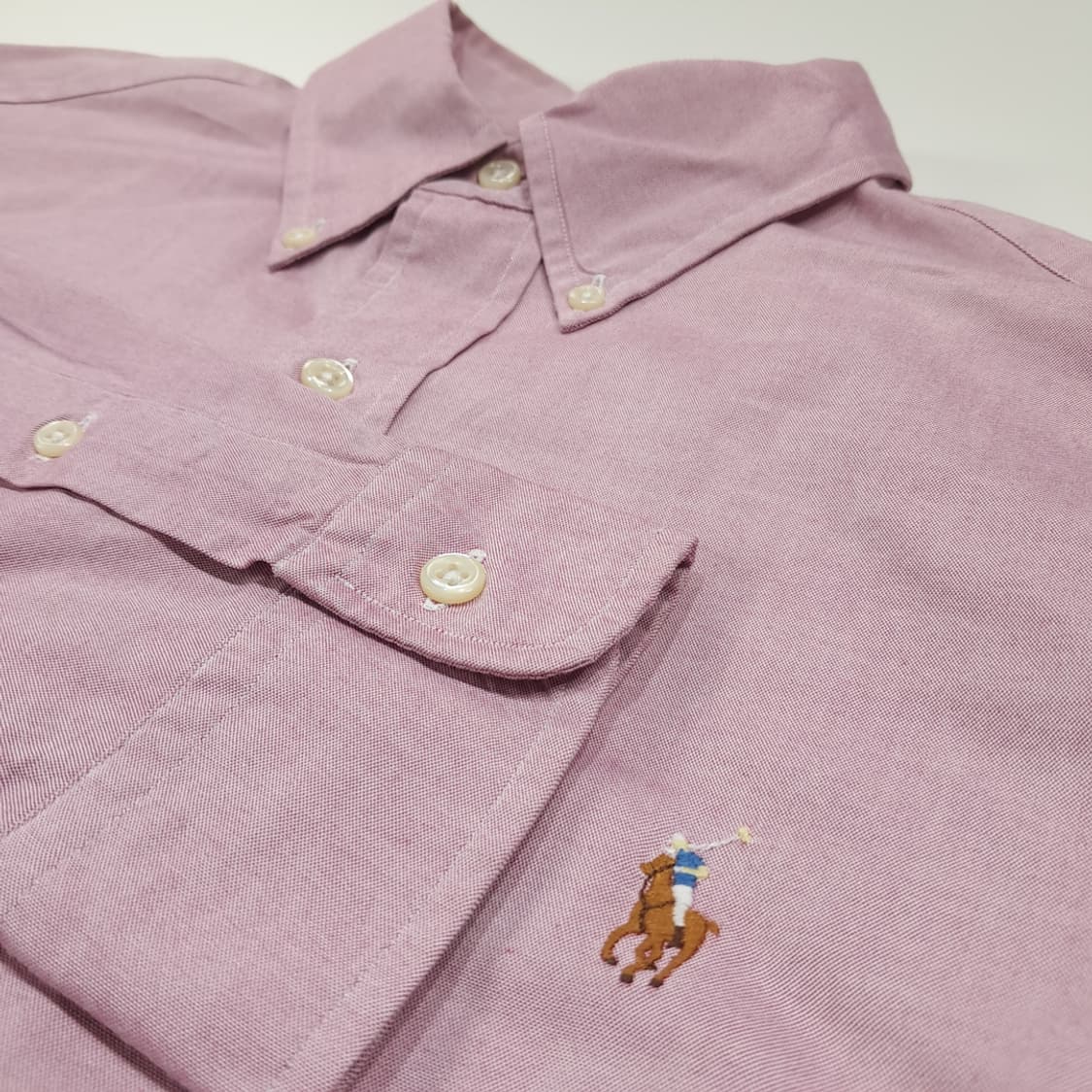CL776 XL 폴로 90s 홍콩판 핀포인트 더스티핑크 셔츠 남방 상품이미지4
