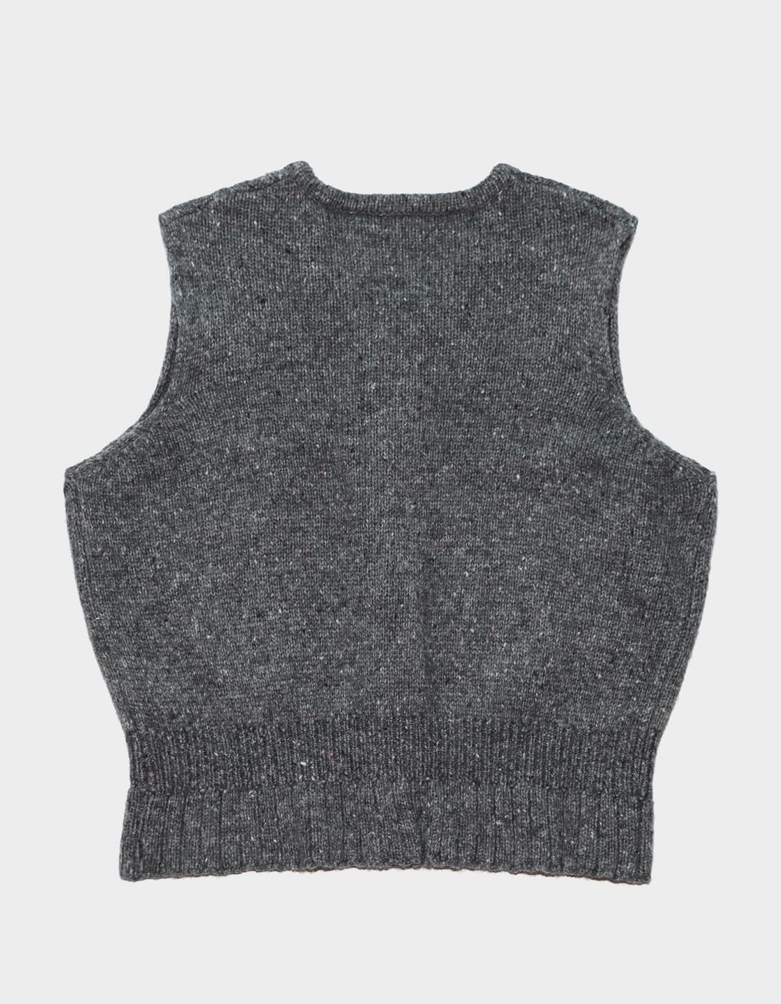 Ponytail homework knit vest charcoal 상품이미지2