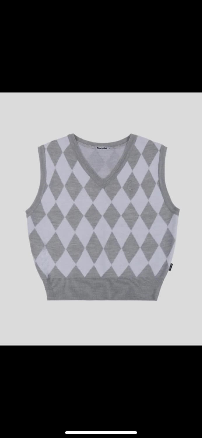 팬시클럽 아가일 니트베스트 상품이미지4