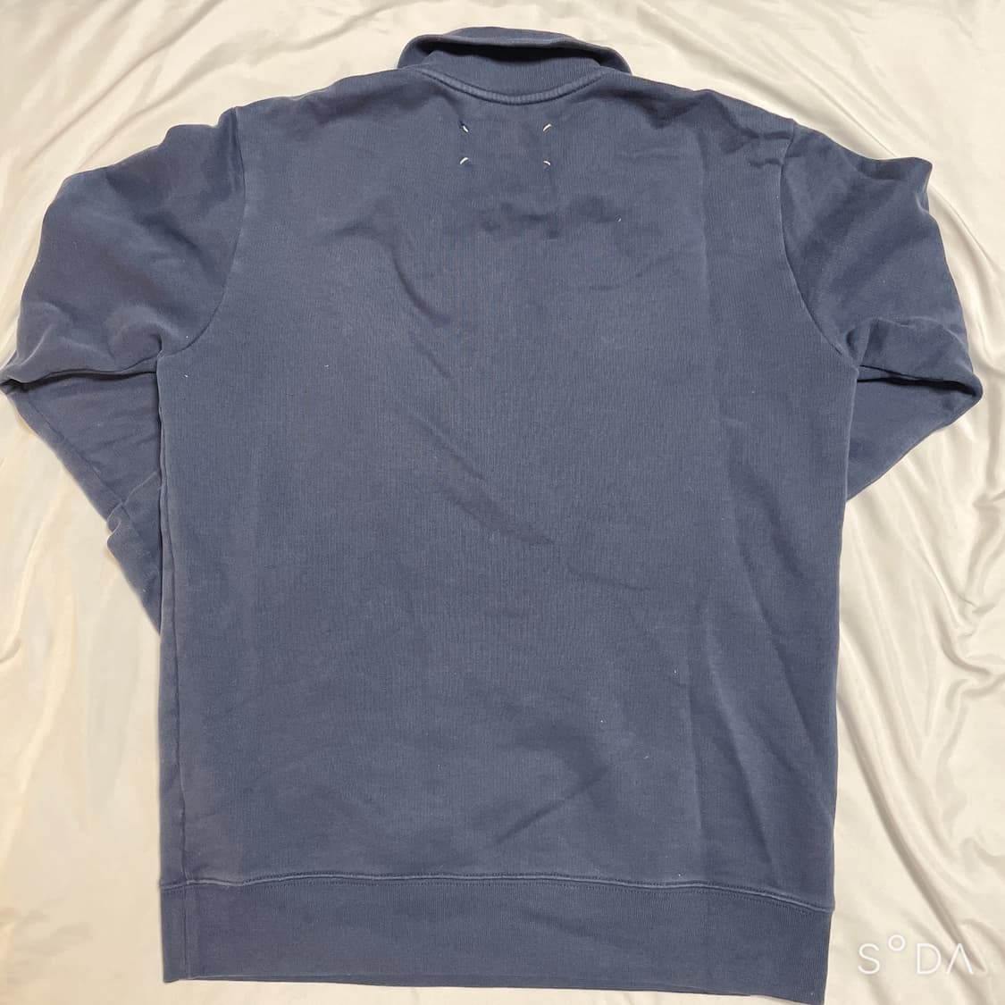 마르지엘라 엘보우패치 하프집업 맨투맨 네이비 상품이미지2