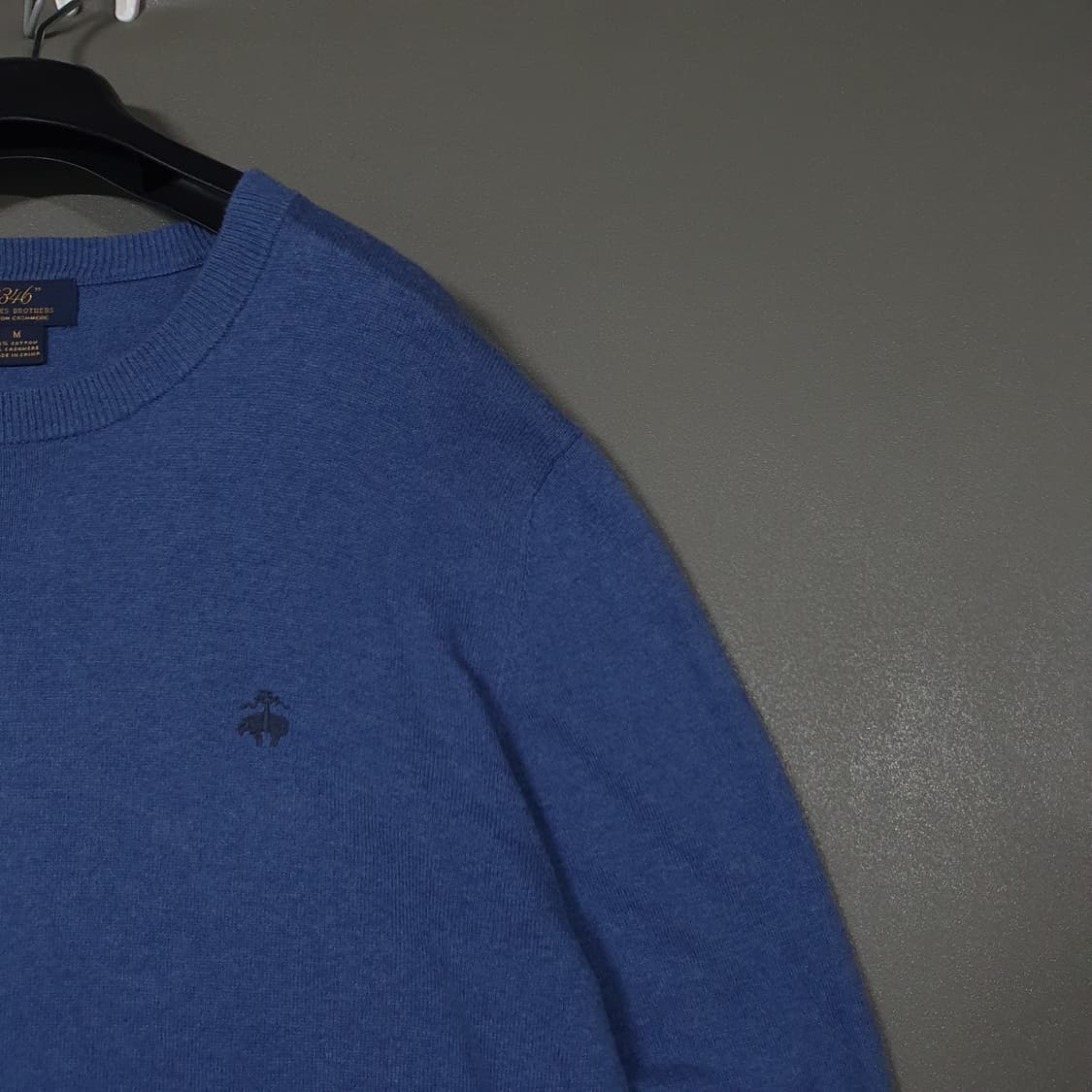 M (95) 브룩스 브라더스 코튼 캐시미어 니트 스웨터 스카이블루 상품이미지2