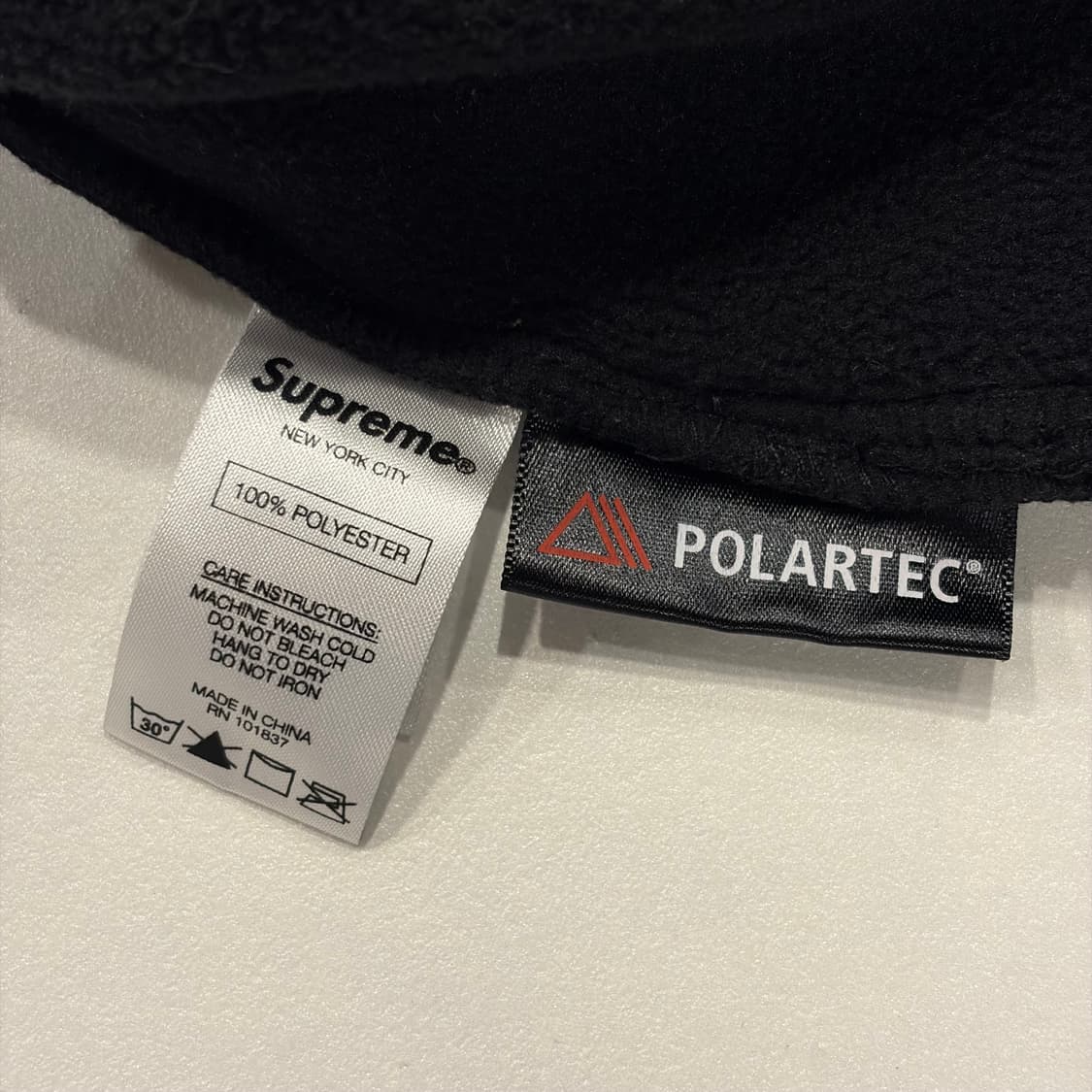 [L] 17FW 슈프림 폴라텍 후리스 포켓 블랙 폴로 셔츠 B552 상품이미지9