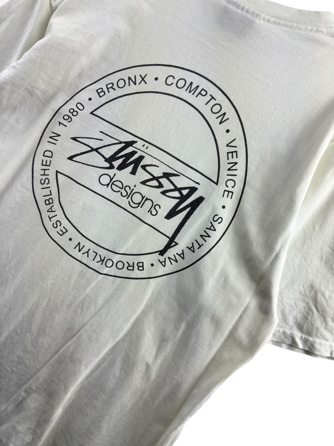 스투시 화이트 백로고 티셔츠1218 상품이미지4