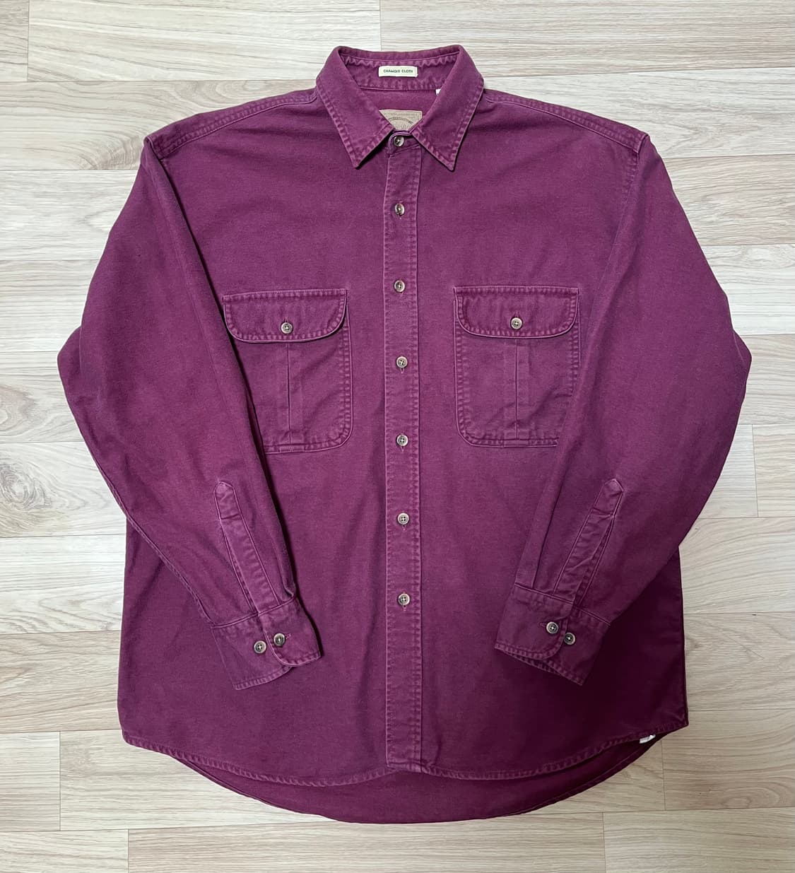 90s 세인트 존스 베이 샤모아 셔츠 버건디 L 상품이미지1