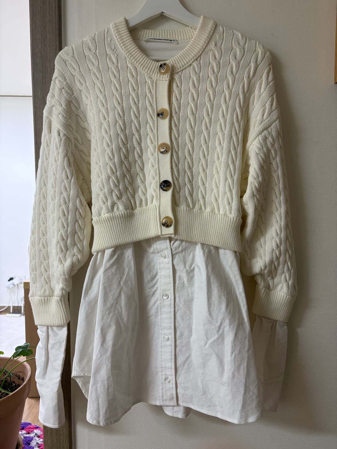 알렉산더왕 레이어드 니트 가디건 미니 원피스  상품이미지1