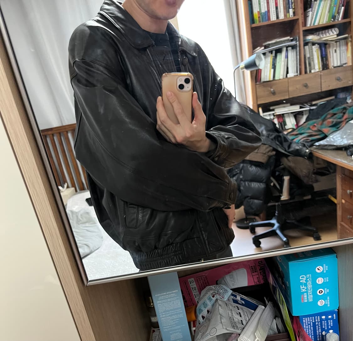 입생로랑 A2 브라운 가죽자켓 상품이미지9