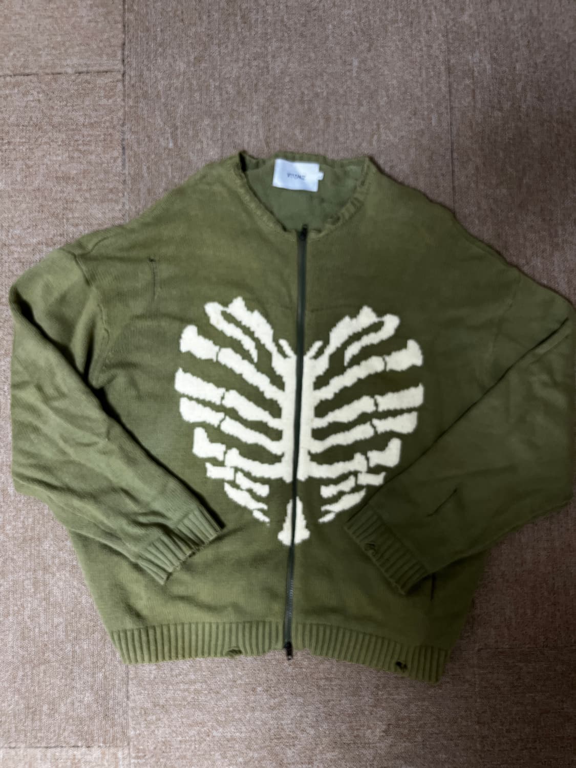 엑스톤즈 니트집업 상품이미지1