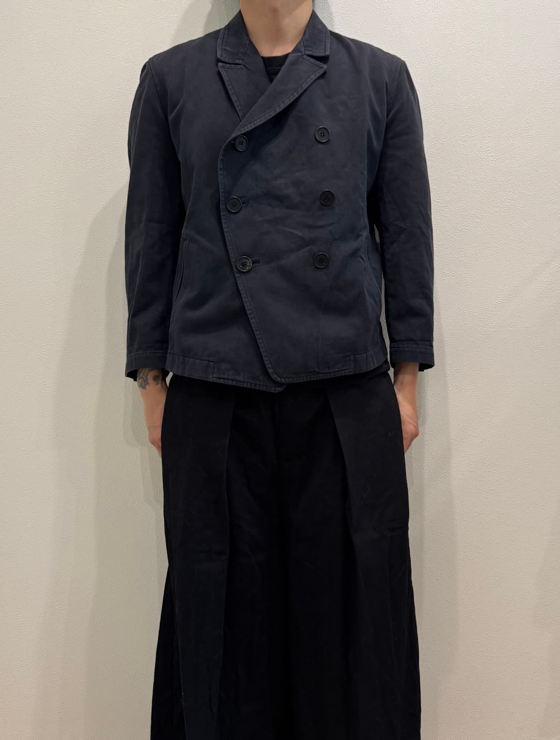 요지야마모토 90s 크롭 피코트 자켓 상품이미지6