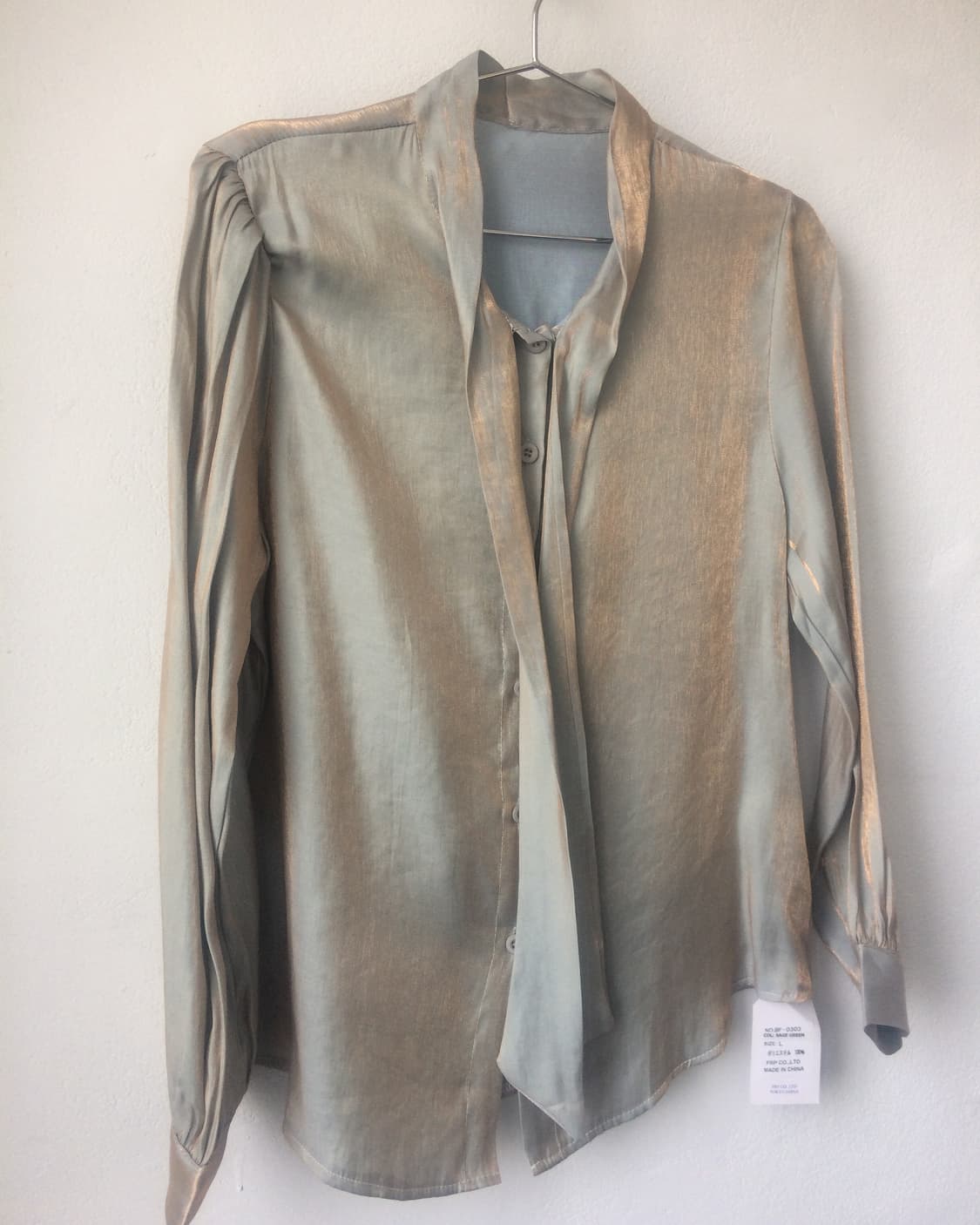 Glossy tied blouse 상품이미지5