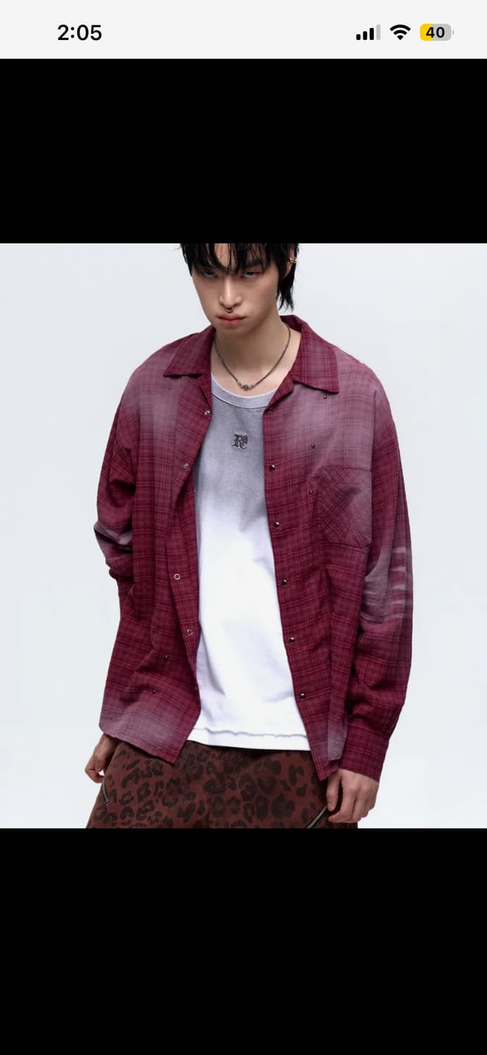 RSSC 워싱 체크셔츠 상품이미지1