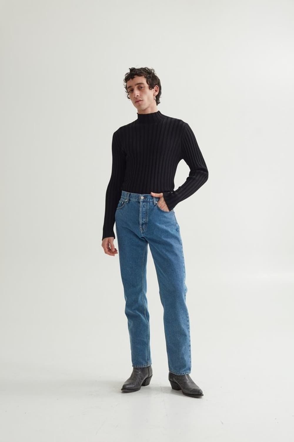 Sefr 세퍼 Jay Mock Neck Sweater Black [XL] 상품이미지2