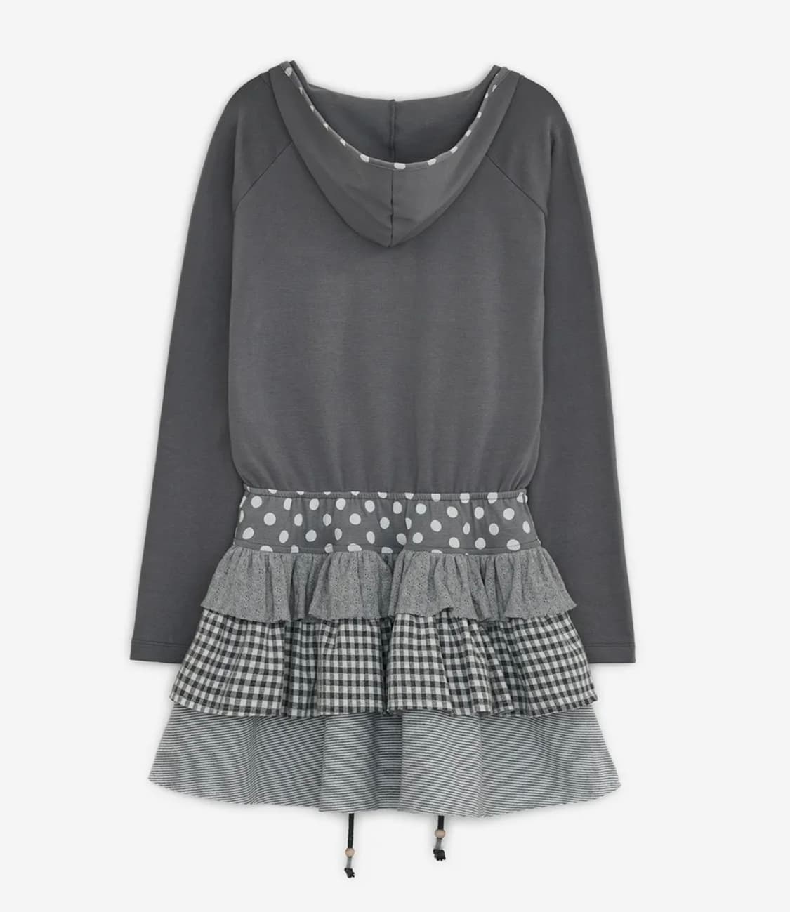 캉캉 레이어드 후드 드레스 (그레이) 상품이미지2