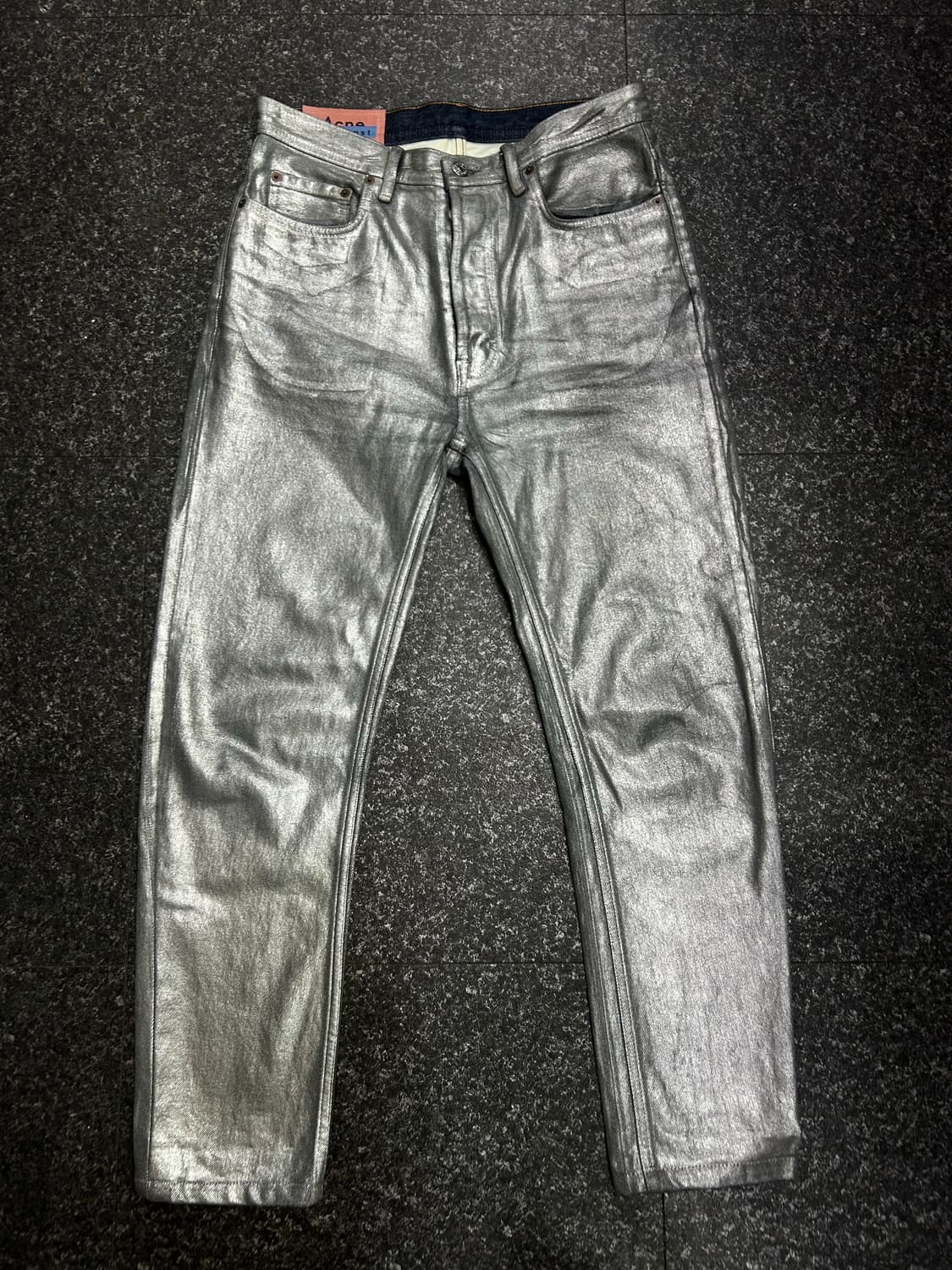 ACNE STUDIOS 아크네 스튜디오 실버 코팅 데님 팬츠 26~27 상품이미지1
