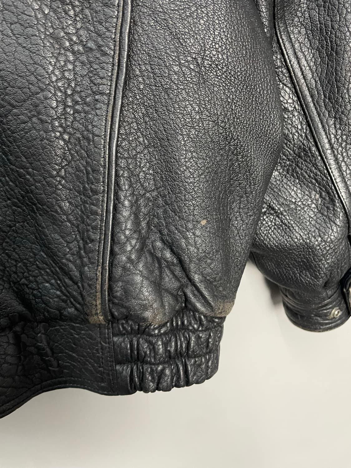 빈티지 블랙 가죽 자켓 H2051 상품이미지8