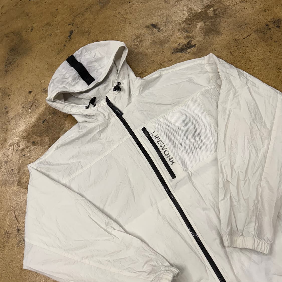 [정품/L] 라이프워크 화이트 후드 바람막이 b18 상품이미지1
