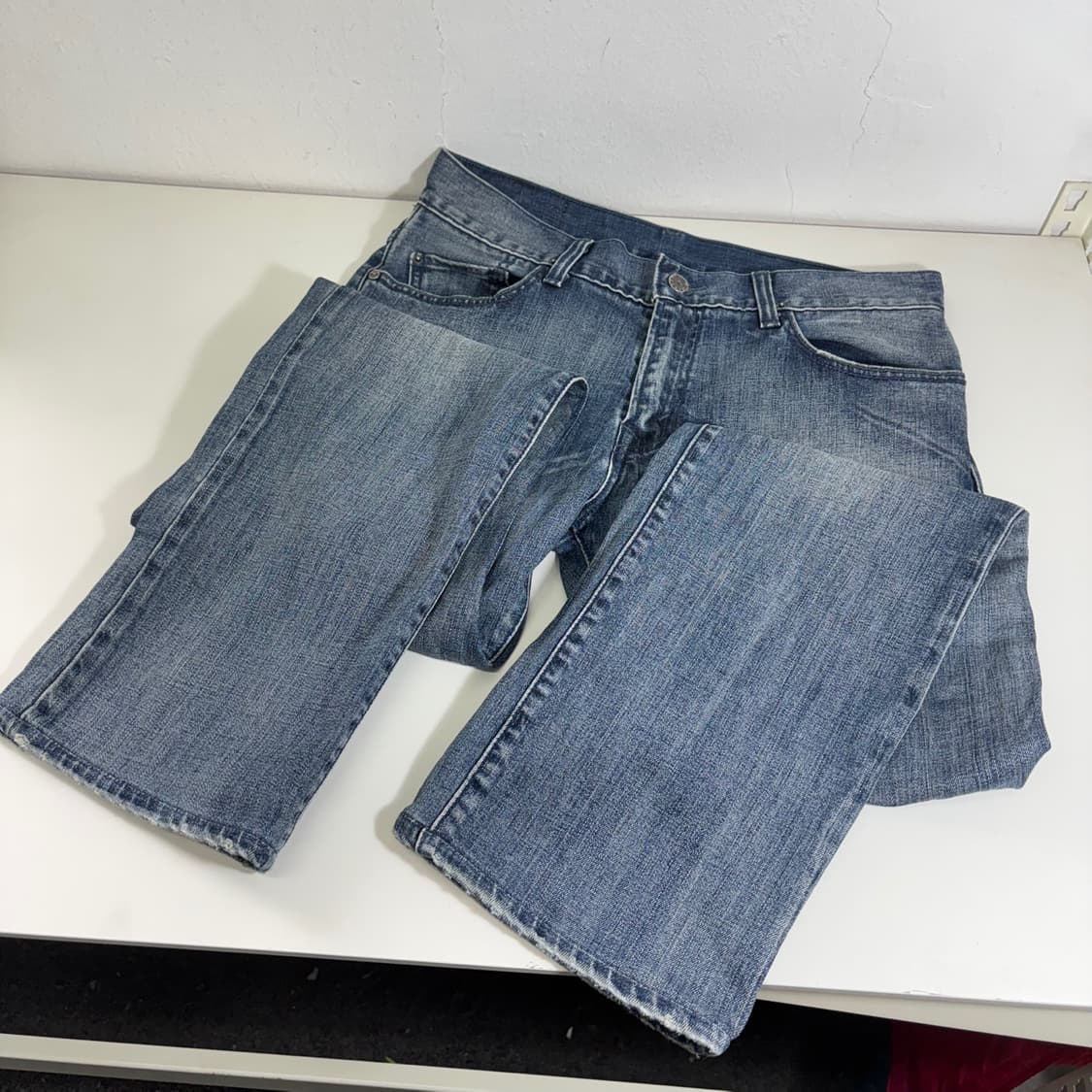 32 L 리바이스523 일자핏 진청 데님팬츠 상품이미지5