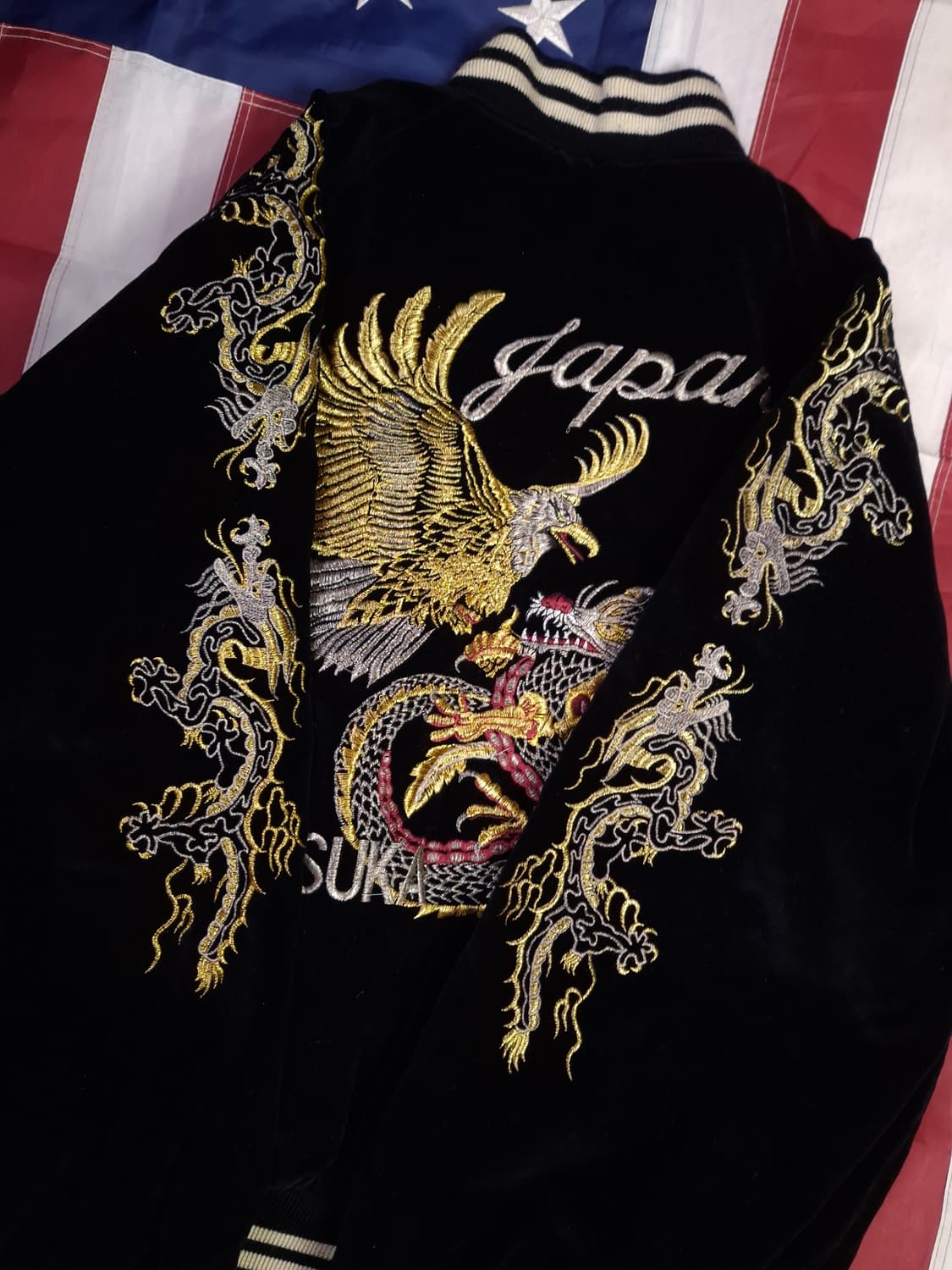 오리지날 SLIDER 재팬 요코스카 수베니어 벨벳 스카쟌 상품이미지2