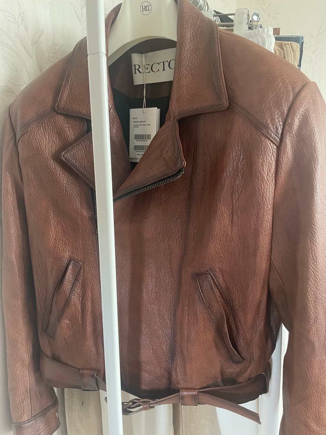 렉토 빈티지이펙터 바이커자켓(꼬냭) 상품이미지1