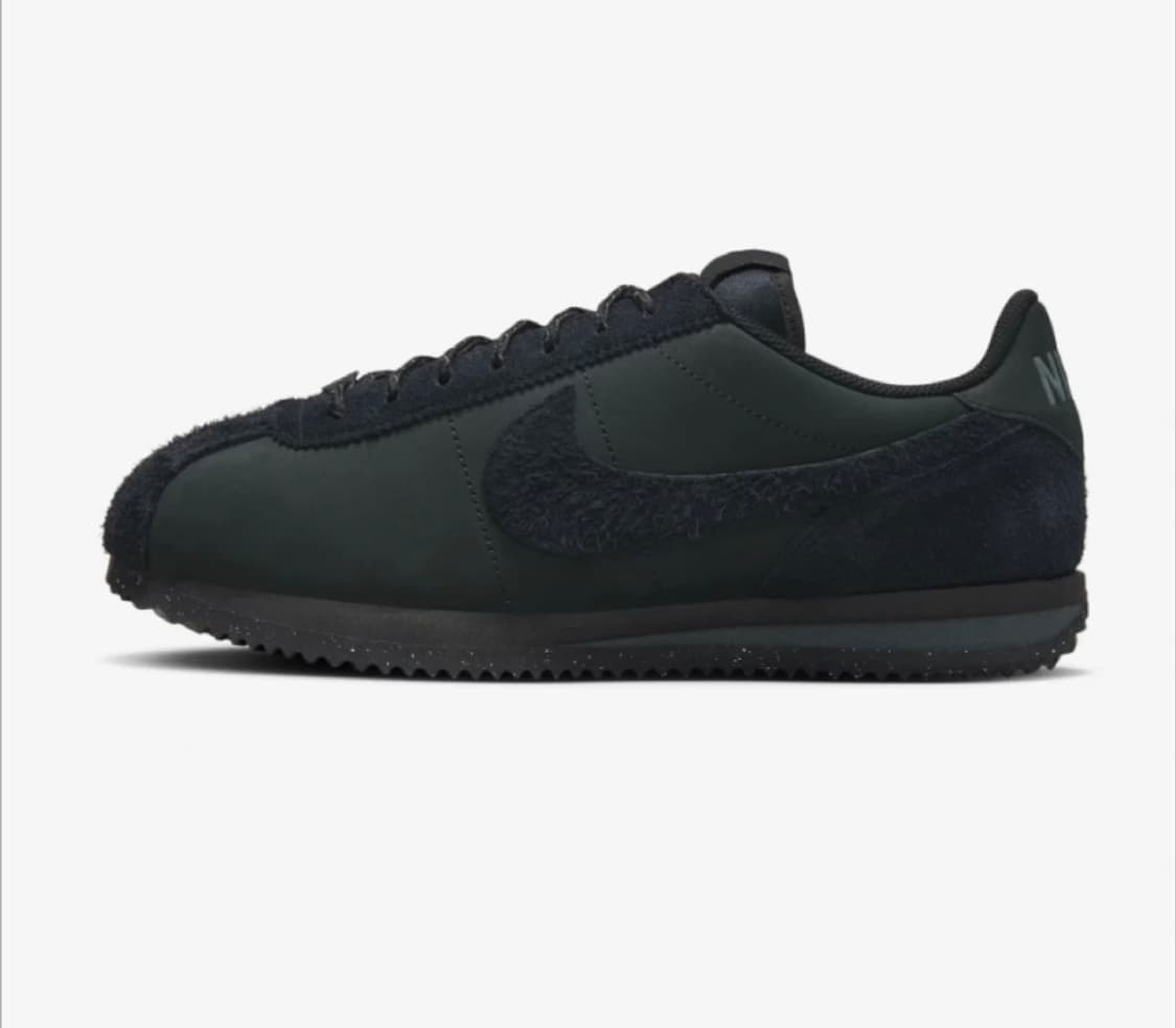 나이키 코르테즈 올블랙 새틴 리본 스니커즈 상품이미지2