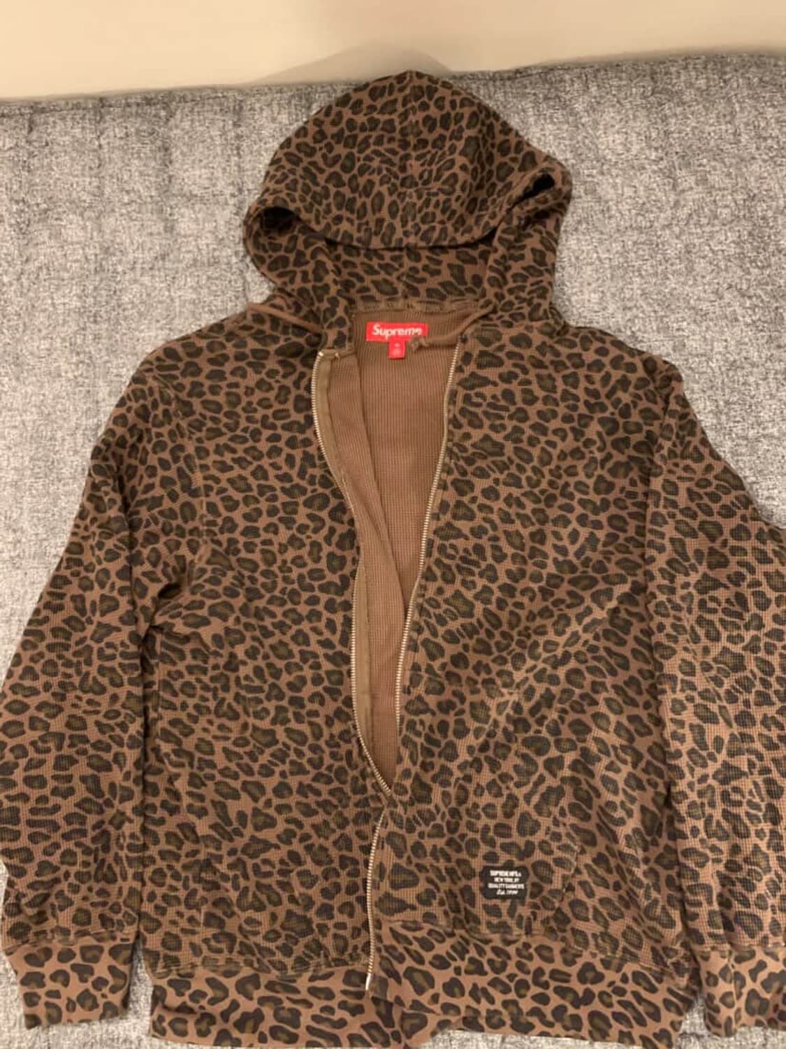 초 희귀 25ss 슈프림 써멀 후드집업 레오파드M 상품이미지2