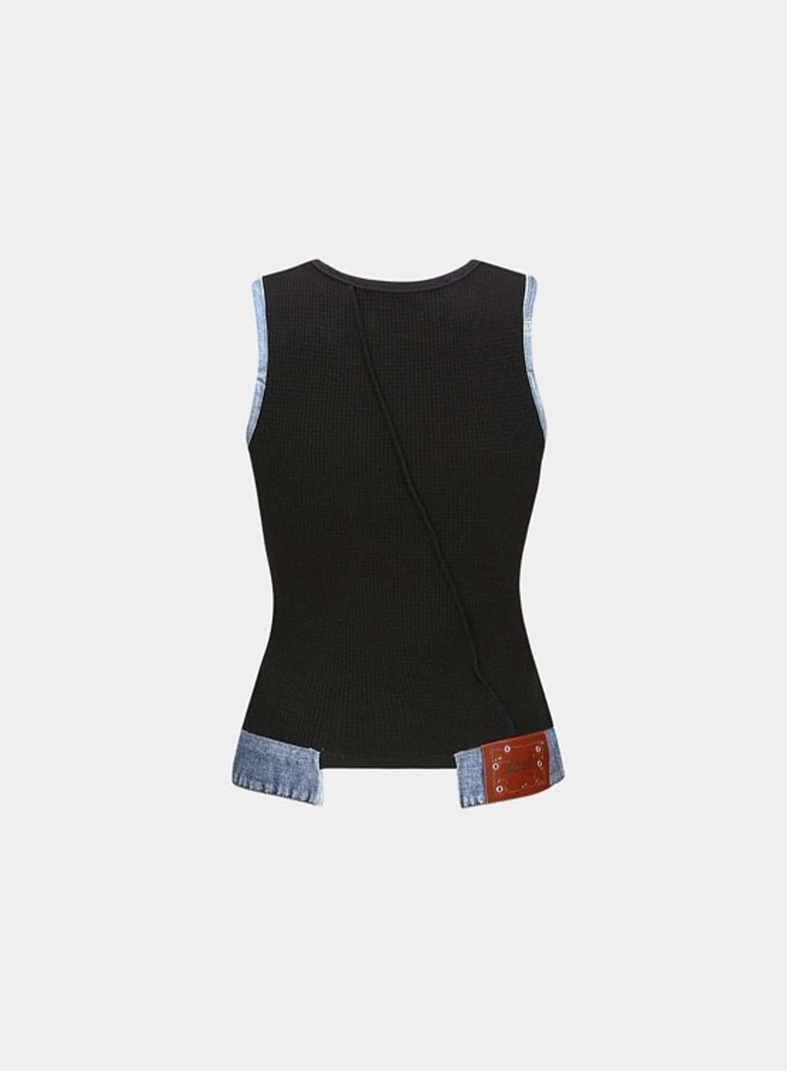 Waffle denim sleeveless 상품이미지5