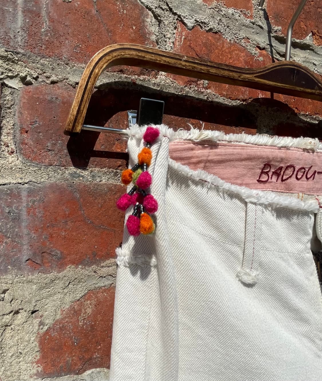 희귀 (Badou-R)45RPm컷오프화이트데님 상품이미지4