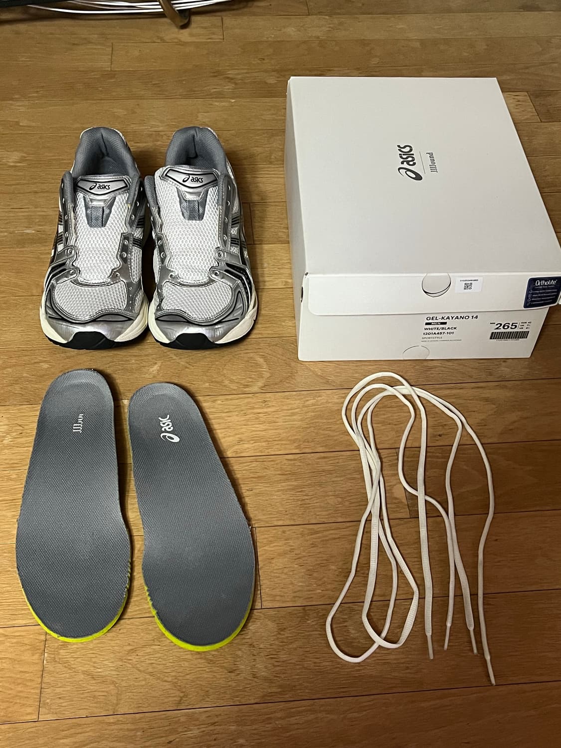 아식스 X 자운드 젤카야노 14 실버 블랙 asics jjjjound 상품이미지3