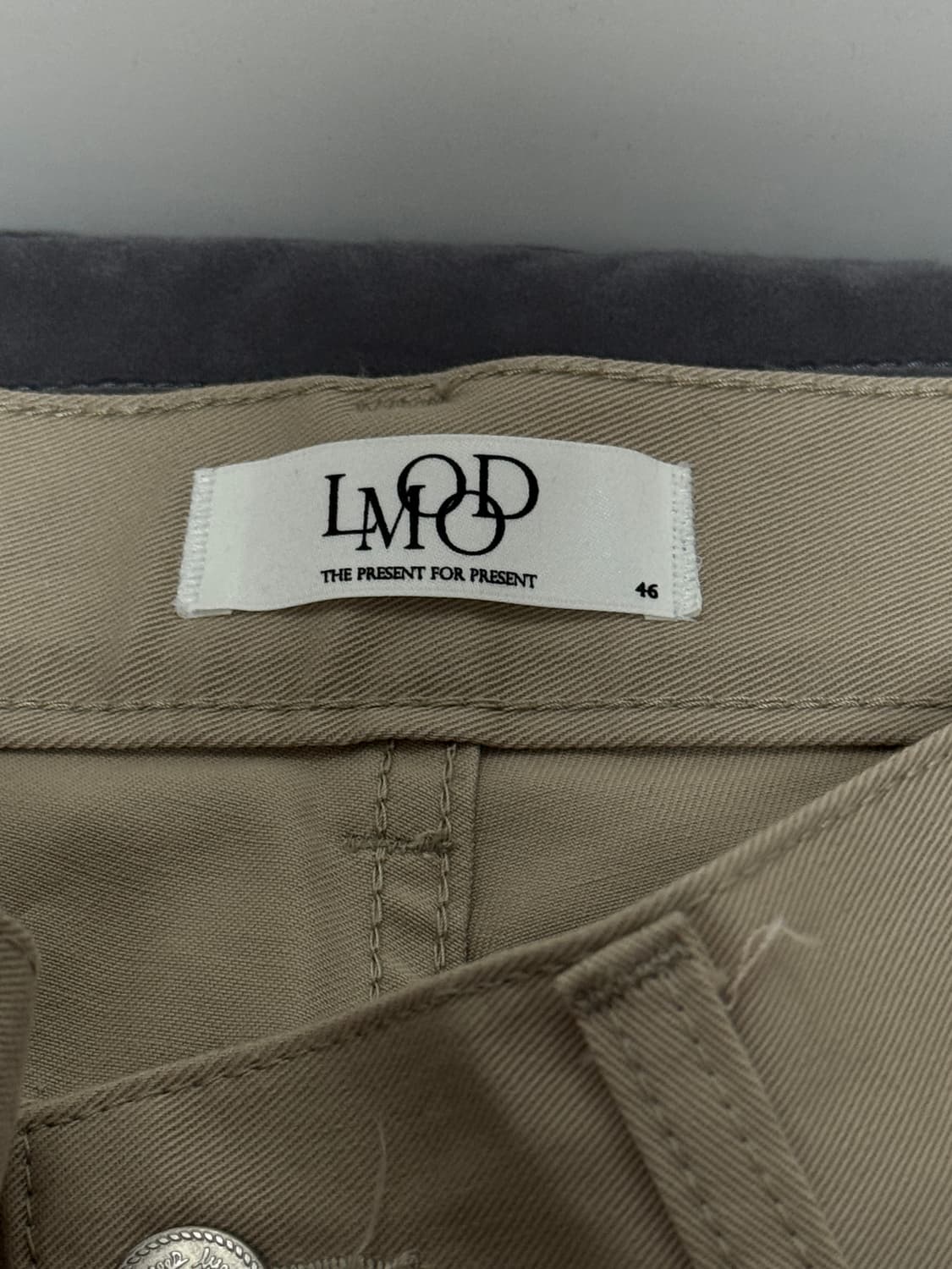 엘무드 / 스터디 와이드 플레어 치노팬츠 (베이지) / 46 상품이미지4