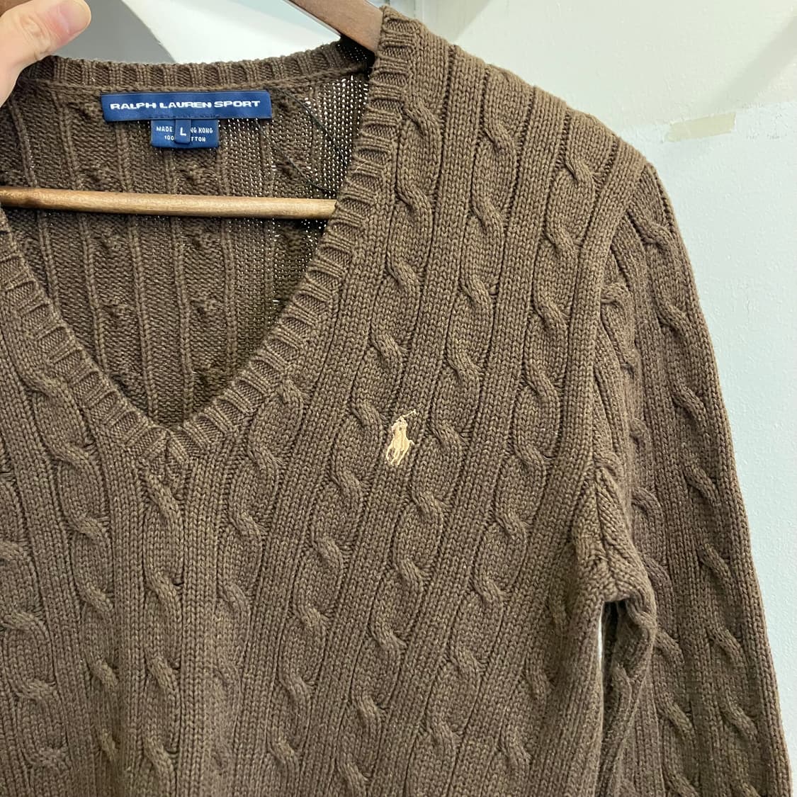 N88 폴로 꽈배기 브이넥 니트 상품이미지2