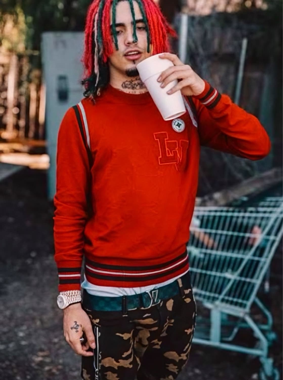 발망 릴펌 꾸찌갱 뮤비 카모 디스트로이드 슬림 진 상품이미지1