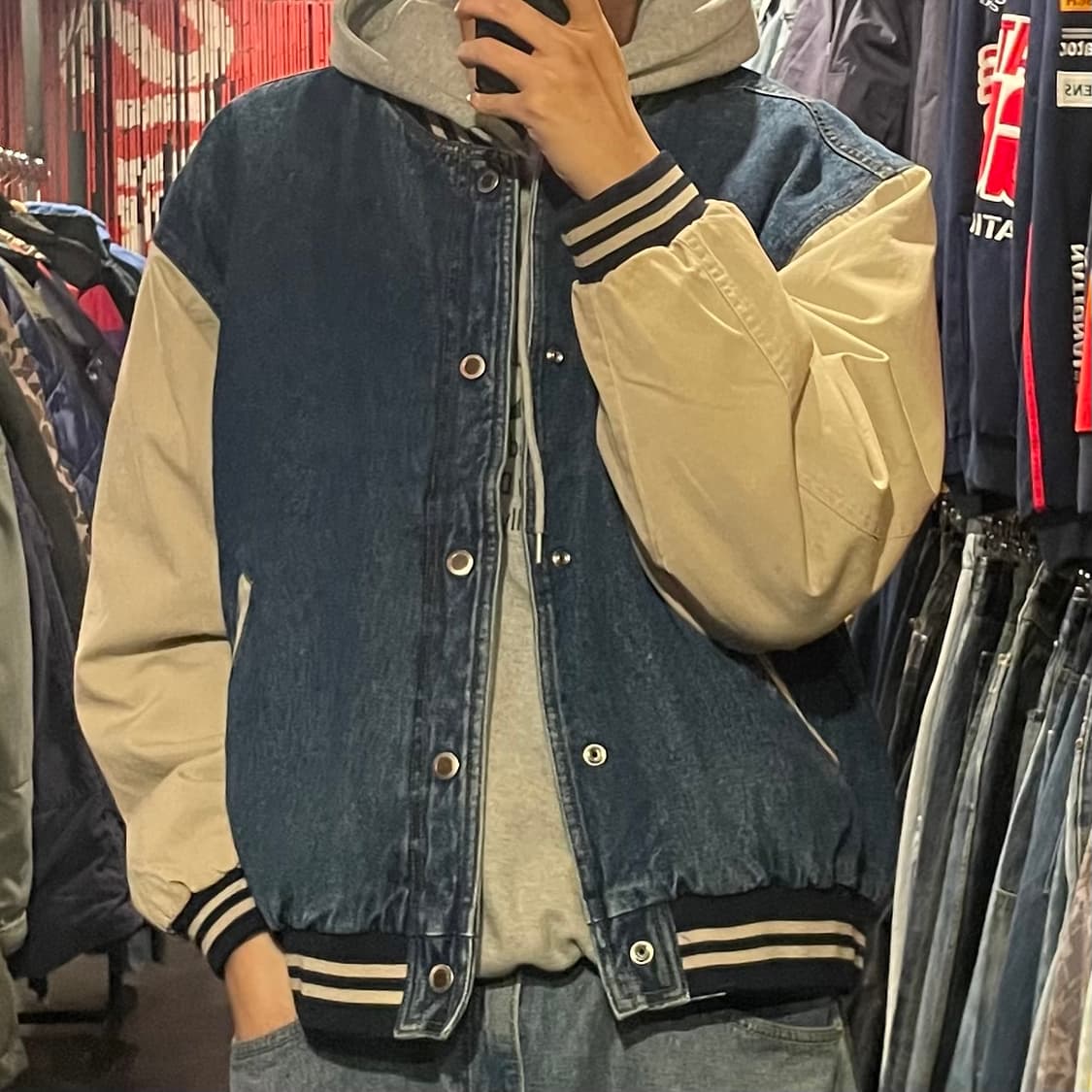 [IM] VTG 데님 바시티 자켓 상품이미지5