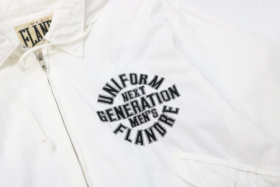 MEN'S FLANDRE 맨즈 플랑드르 빈티지 화이트 후드 집업 자켓 상품이미지7