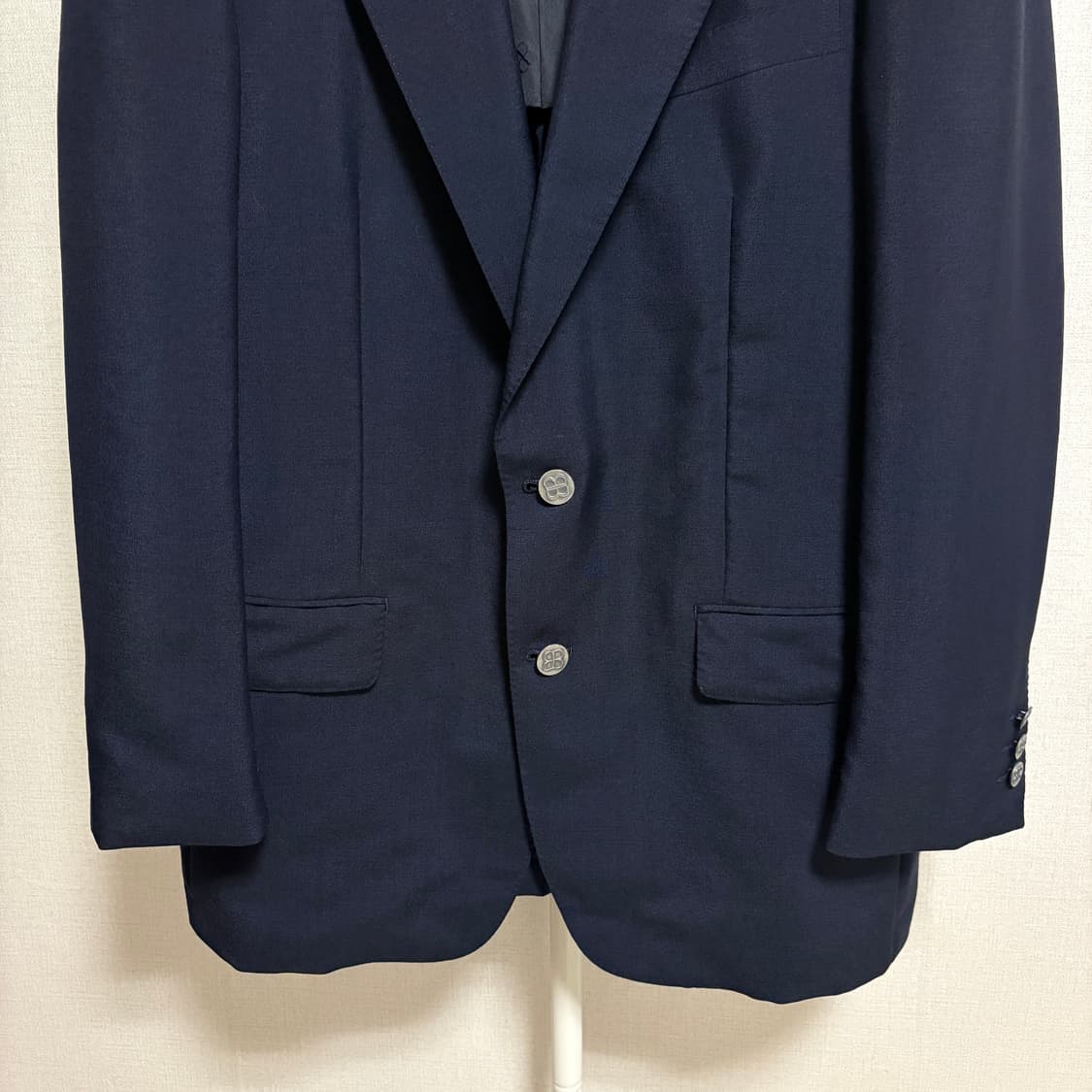 발렌시아가 BB 로고 은장 블레이저 자켓 / 네이비, L 상품이미지3