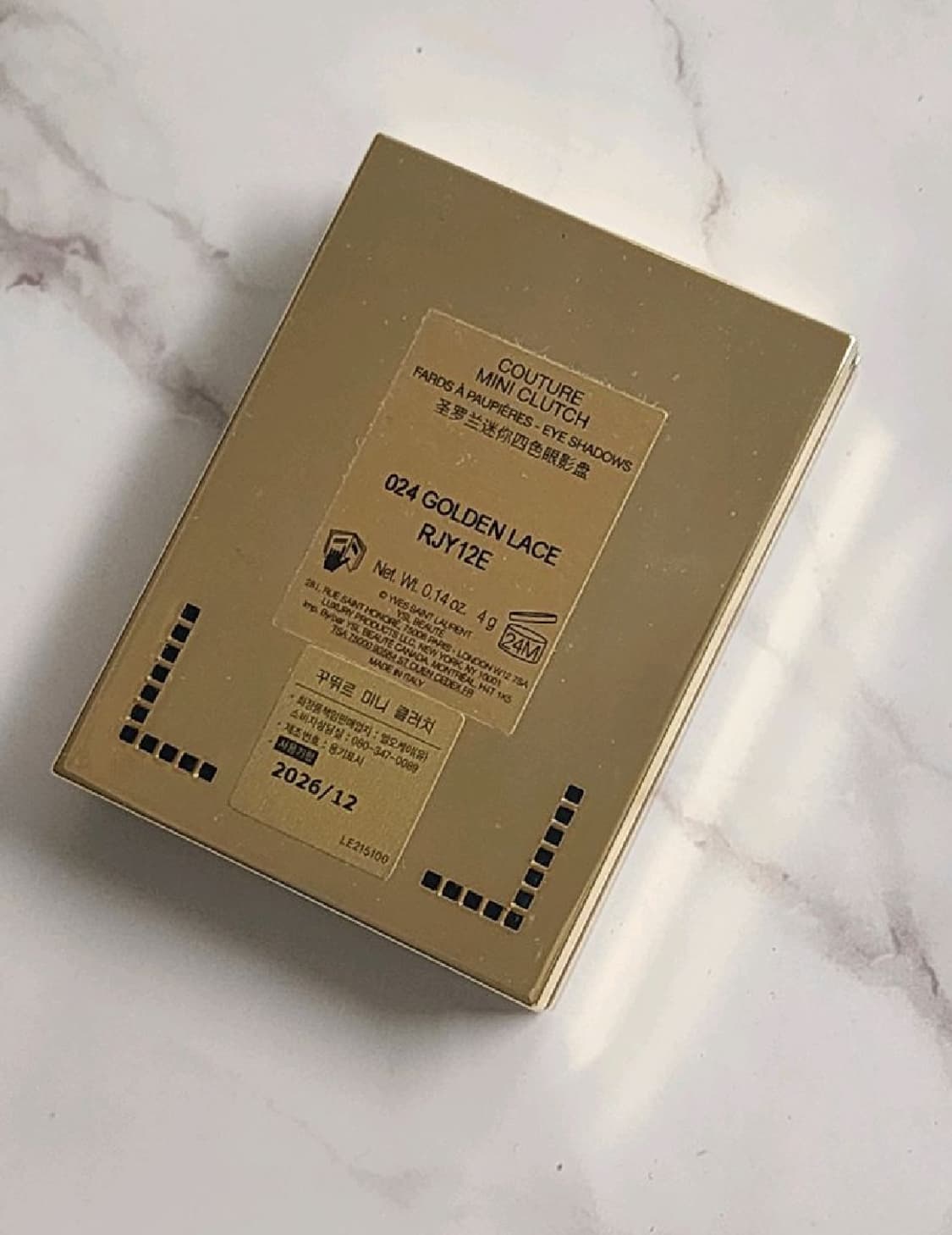 (홀리데이 한정판) 입생로랑 꾸뛰르 미니 클러치 024 골든 레이스 섀도 상품이미지8