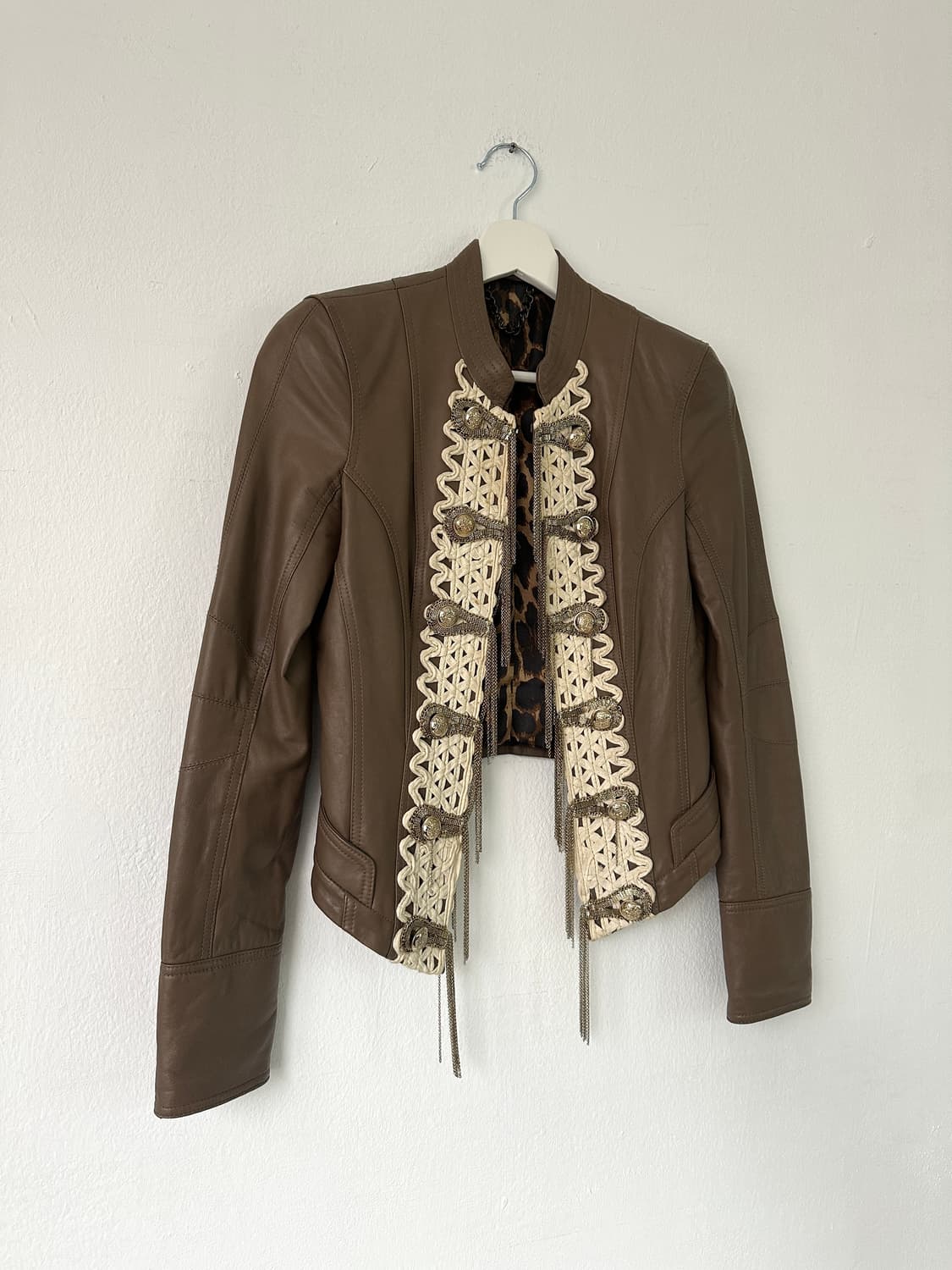 JPN VTG 나폴레옹 카멜 램스킨 레더 자켓 상품이미지4