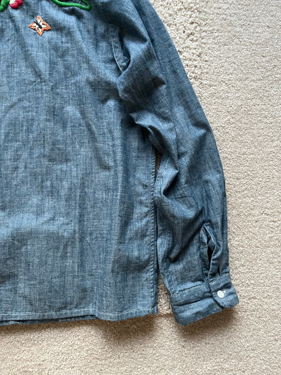 니들스 핸드메이드 자수 샴브레이 셔츠 (103-105) 상품이미지10