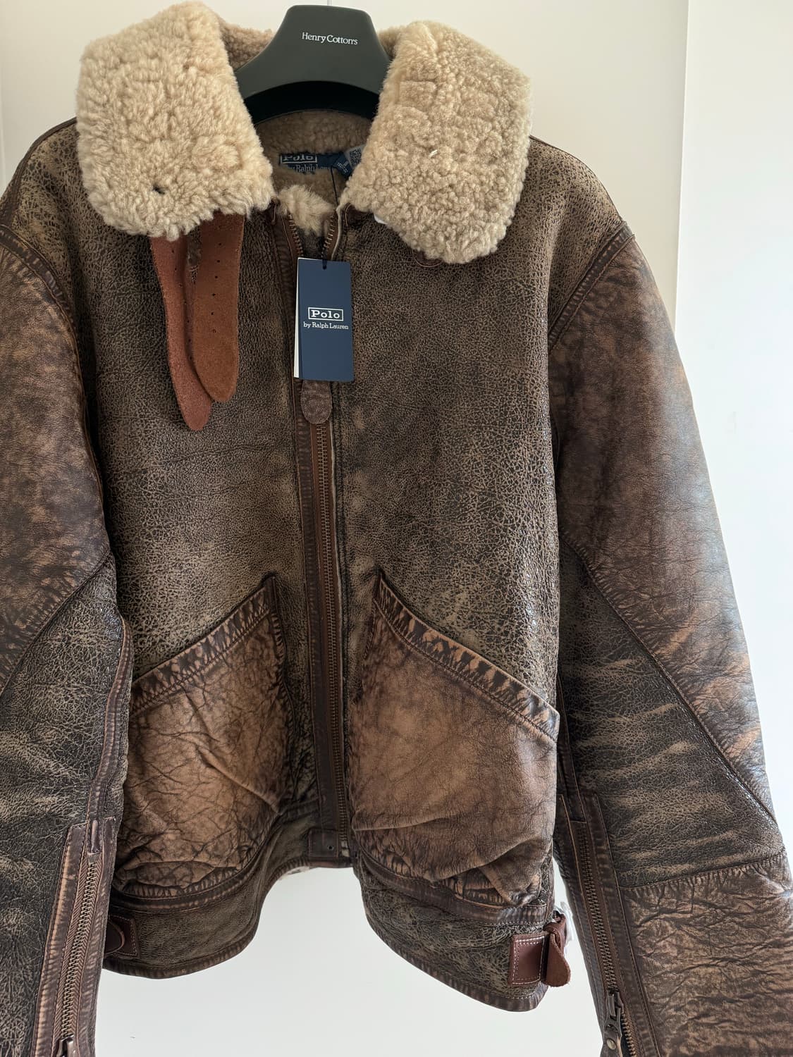 폴로 랄프로렌 레더 시어링 봄버 자켓 폴로 무스탕 상품이미지2