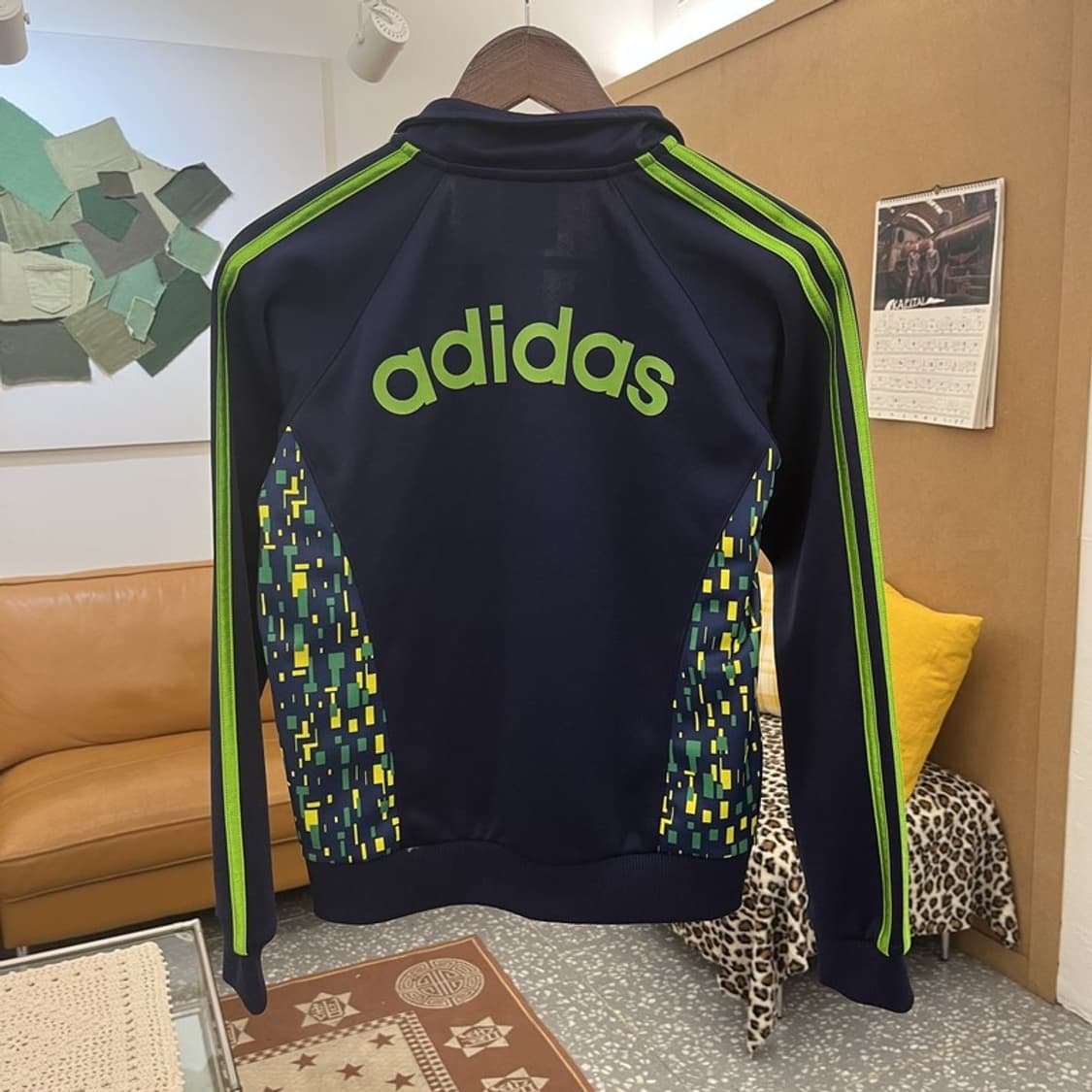 아디다스 올드스쿨 스트릿 펑크 라임맛 그래픽 져지 집업 90 C10457 상품이미지4