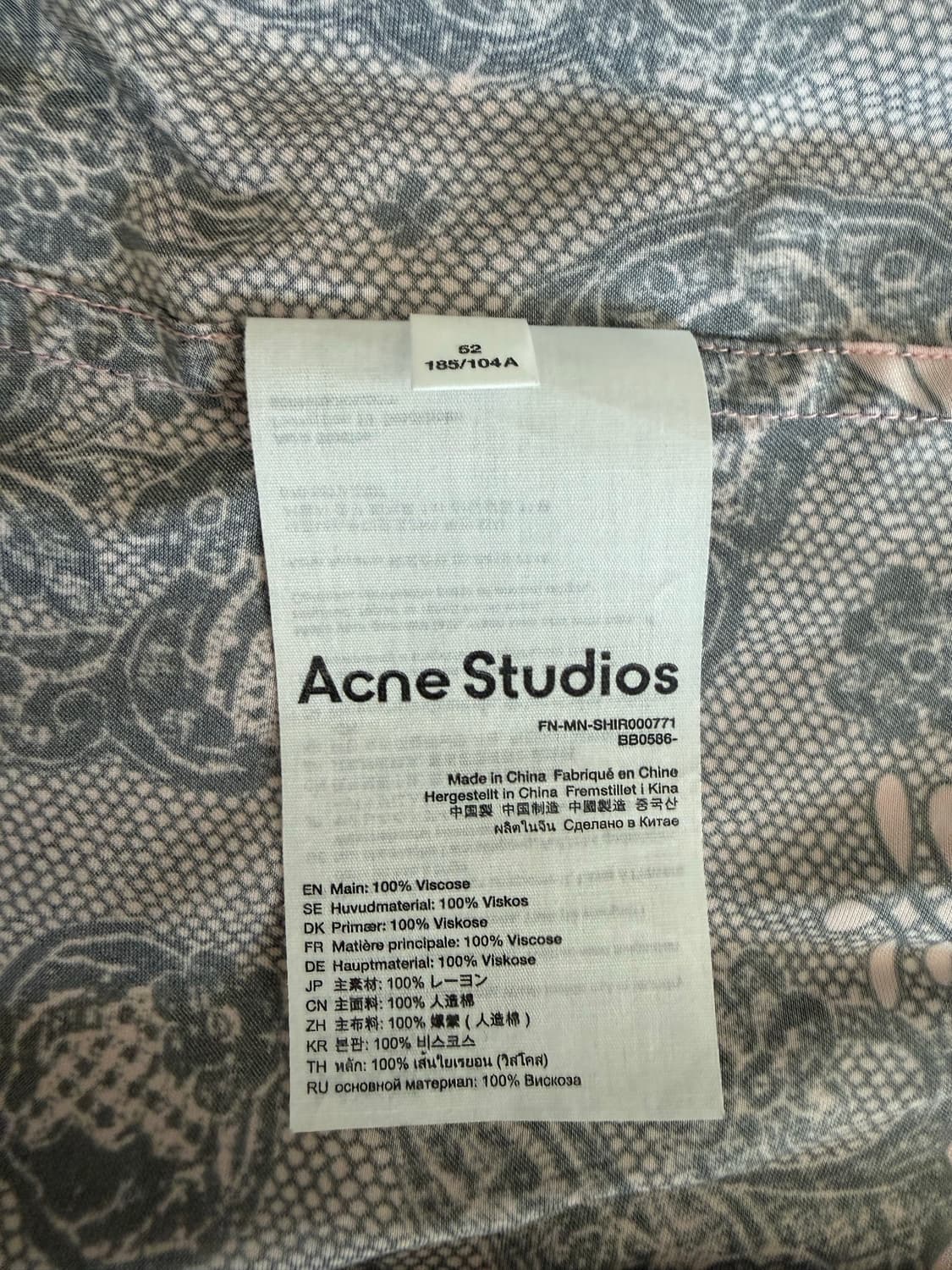 아크네 스튜디오 프린트 셔츠 상품이미지4