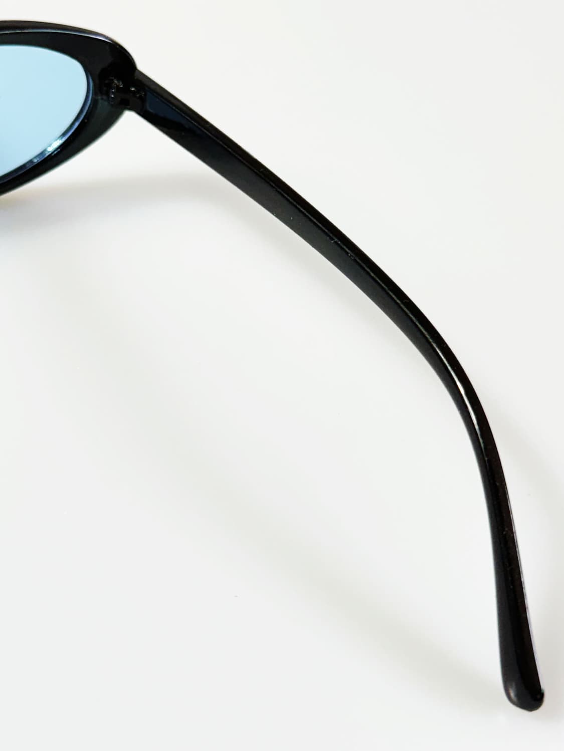 90s 블랙 오벌 세미 캣아이 뿔테 빈티지 틴트 선글라스 상품이미지6