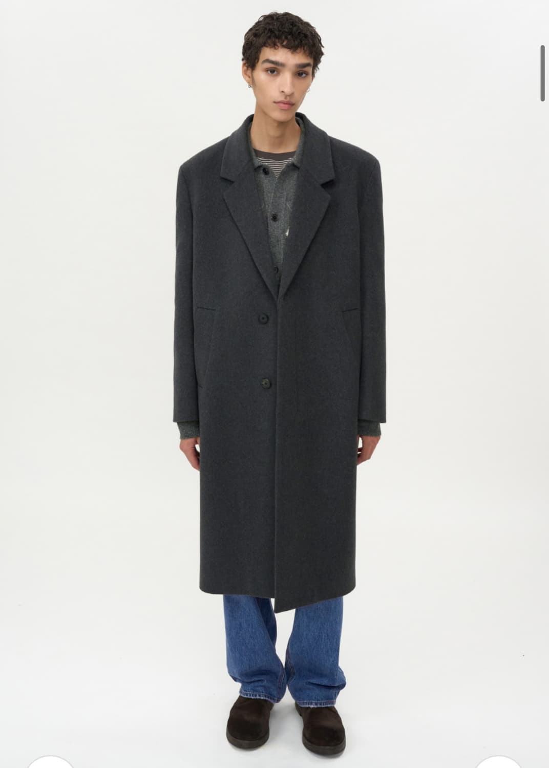 오늘만) 인사일런스 마펠 캐시미어 싱글 코트 MELANGE GREY M 상품이미지1