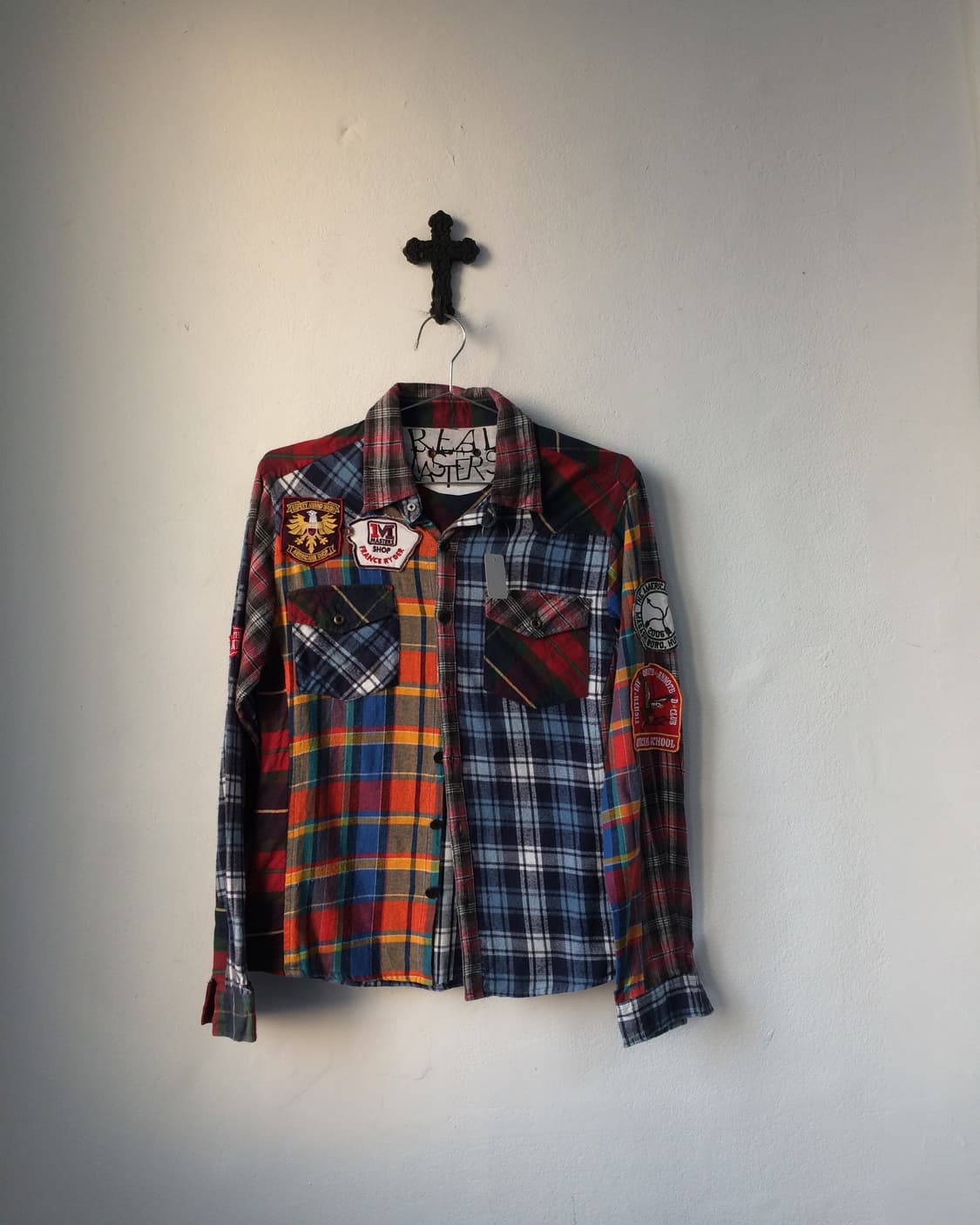 Check pattern mixed shirt 상품이미지2