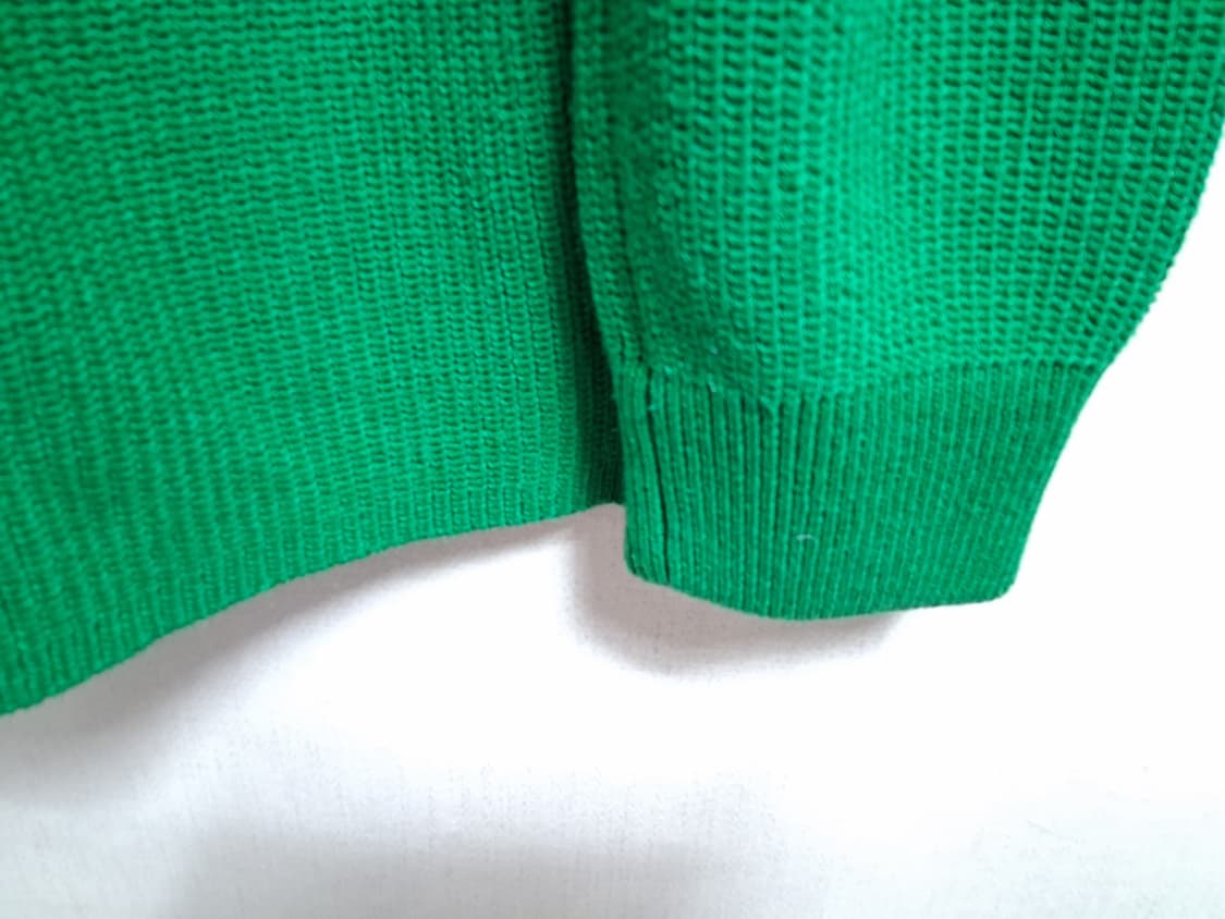 코모도 러브 니트 그린색 검정영문자수로고 오버핏 95 상품이미지8